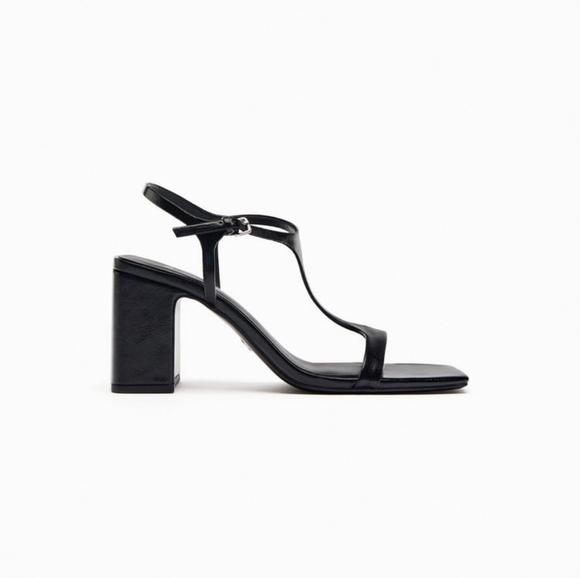ZARA BLOCK HEEL SANDALS - Picture 5 of 5